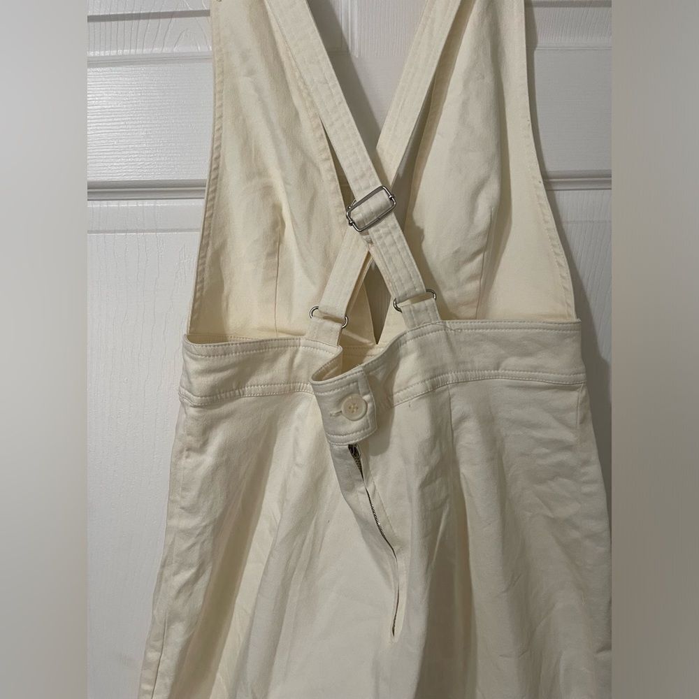 Sincerely Jules Denim V Cut Pale Yellow Jumpsuit. - Picture 6 of 9